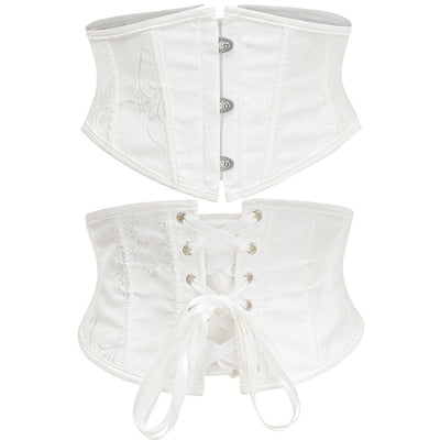 Womens Waist Trainer Cincher Heavy Duty Steel Boned Underbust Waspie Corset