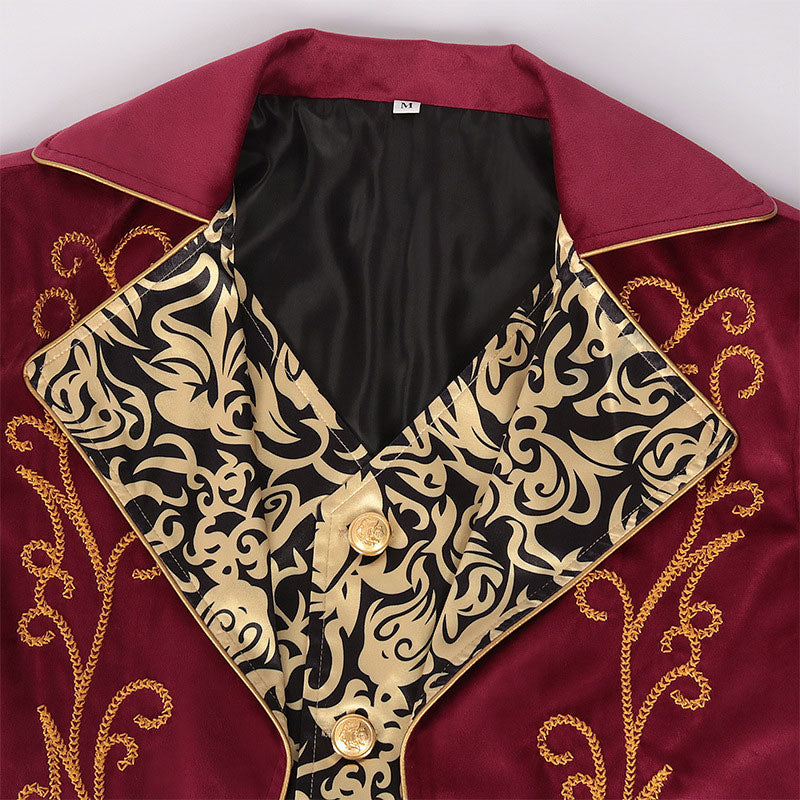 Mens Steampunk Vintage Tailcoat Jacket Gothic Victorian Frock Cosplay Costumes