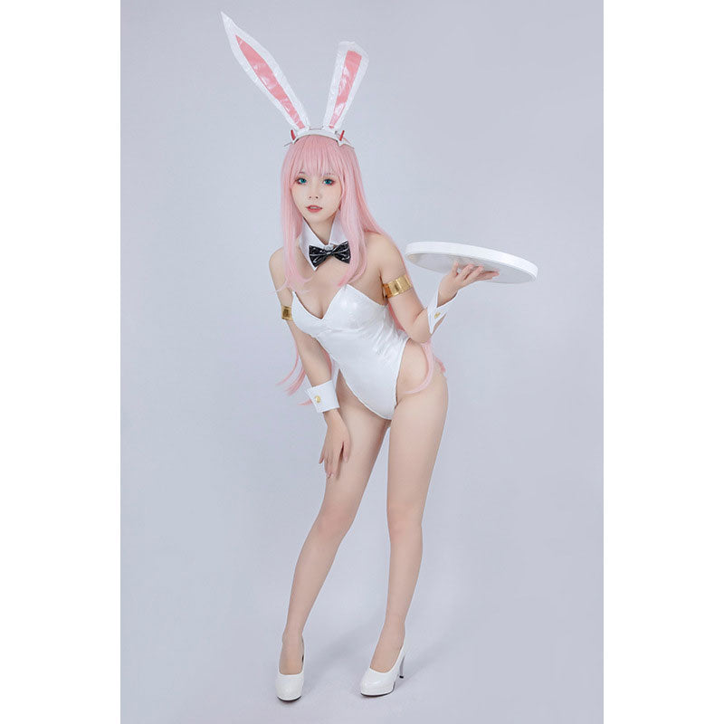 Anime DARLING in the FRANXX 02 Zero Two Bunny Girl White Cosplay Costumes