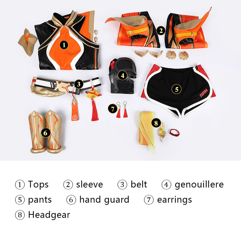Overwatch Anran Orange Cosplay Costume