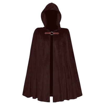 European Medieval Halloween Party Woolen Hooded Cloak Cosplay Costumes