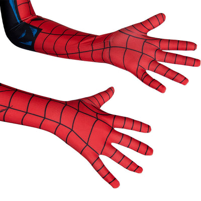Marvel's Spiderman Vintage Comic Book Suit Kids Jumpsuits Cosplay Costume