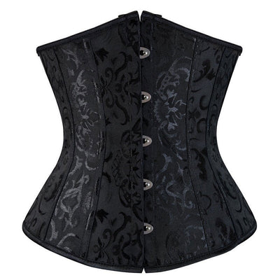 Corset Women‘s Brocade Underbust Boned Corsets Bustier Waist Trainer