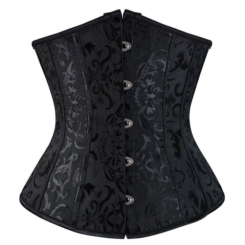 Corset Women‘s Brocade Underbust Boned Corsets Bustier Waist Trainer