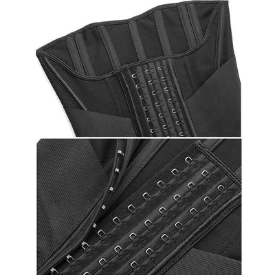 Women 15 Steel Bones Waist Trainer Corset Belt Under Clothes Sport Tummy Control Long Torso Shapewear