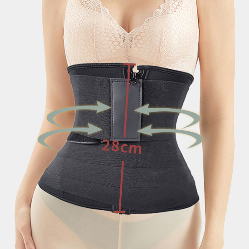 Zip Wrap Compression Sweat Waist Trainer Corset Trimmer Shaper Belt for Women