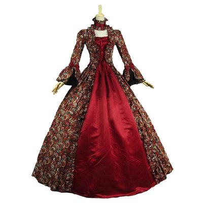 European Retro Victorian Court Style Women's Evening Dress Cosplay Costumes