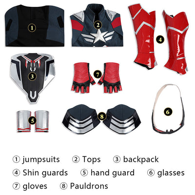 Captain America: Brave New World Sam Wilson Captain America 4 Cosplay Costumes
