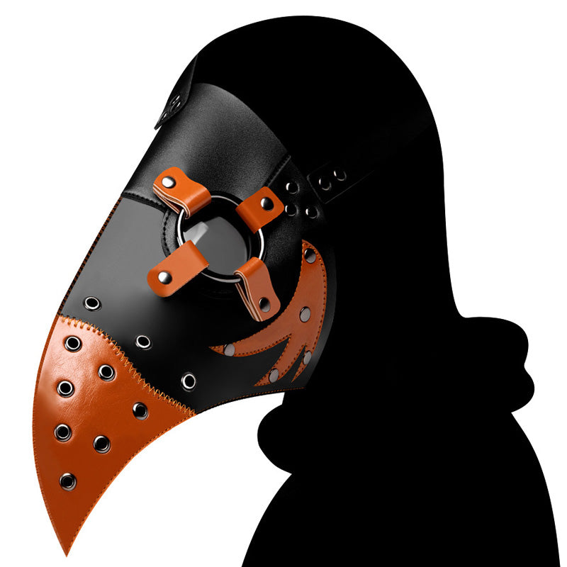 Steampunk European Plague Raven Doctor Color Block Mask Cosplay Props