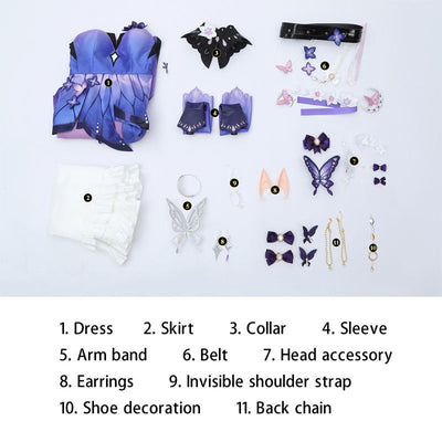 Honkai Star Rail Castorice Gossamer Flutter Cosplay Costumes