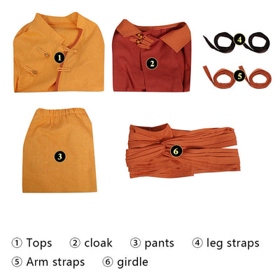 Avatar The Last Airbender 2024:TV Series Aang Cosplay Costume