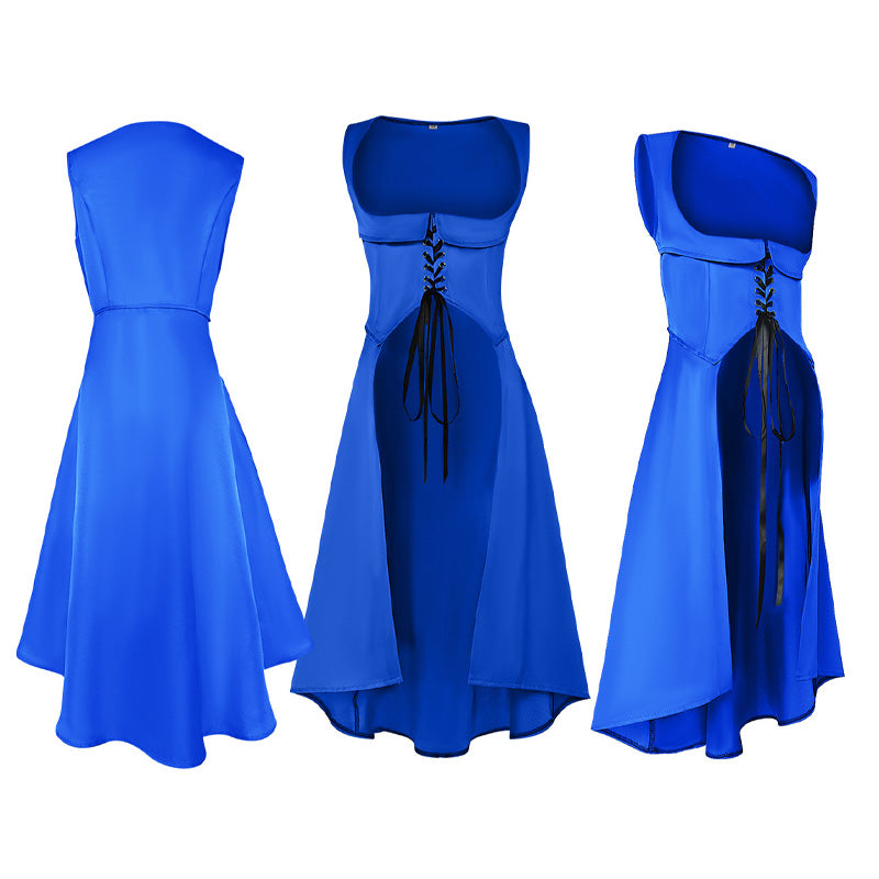 Steampunk Medieval Renaissance Halloween Women's Long Dress Cosplay Costumes