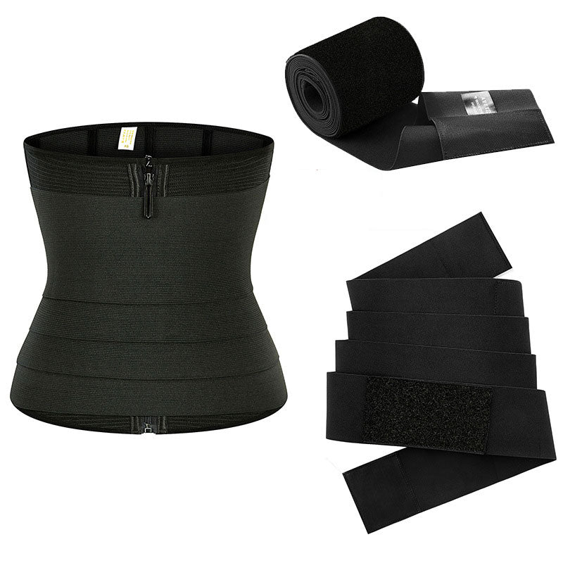 Waist Trainer Belt Waist Cincher Trimmer Ab Belt Tummy Control Body Shaper with Wrap Women and Men