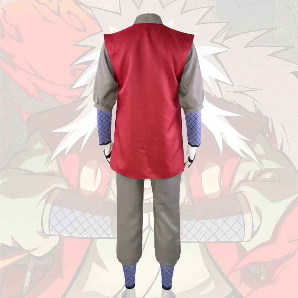 Anime Naruto Jiraiya Cosplay Costume – Premium Toad Sage Uniform Full Set for Men