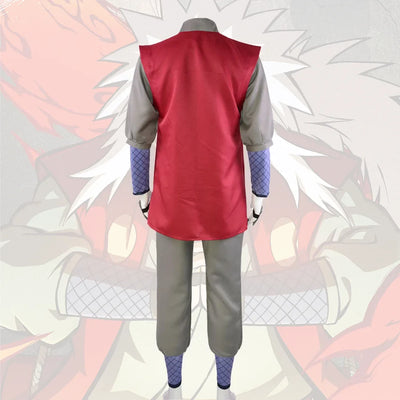Anime Naruto Jiraiya Cosplay Costume – Premium Toad Sage Uniform Full Set for Men