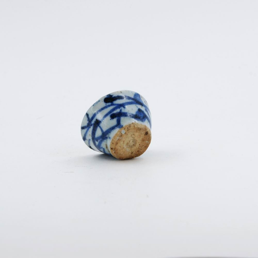 Early 20th Century Miniature Blue And White Porcelain Tea Cup