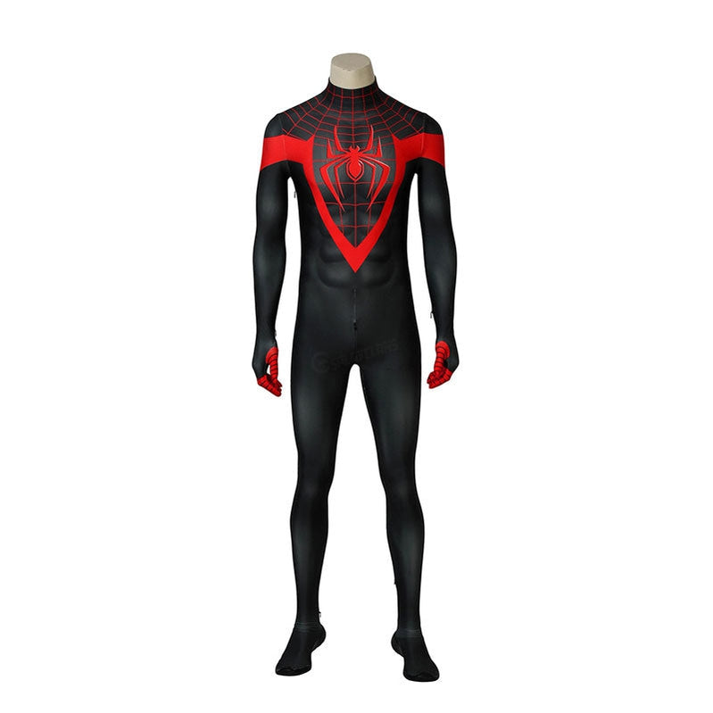 Movie Spider-Man: Into the Spider-Verse Miles Morales Elastic Force Jumpsuit Cosplay Costume