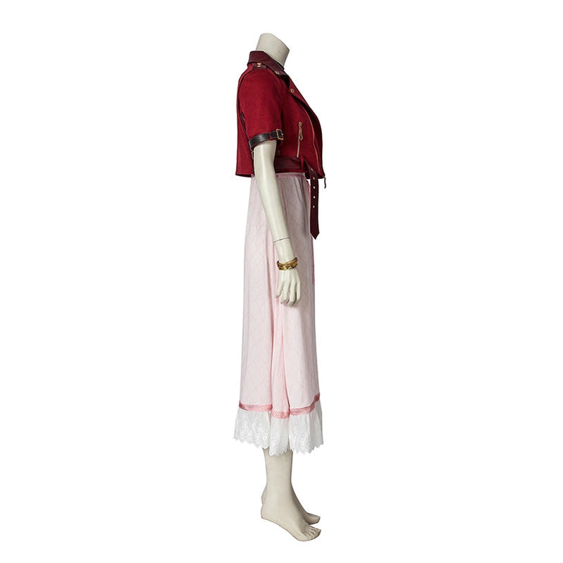 Game Final Fantasy VII Remake FF7 Aerith Gainsborough Outfits Cosplay Costume