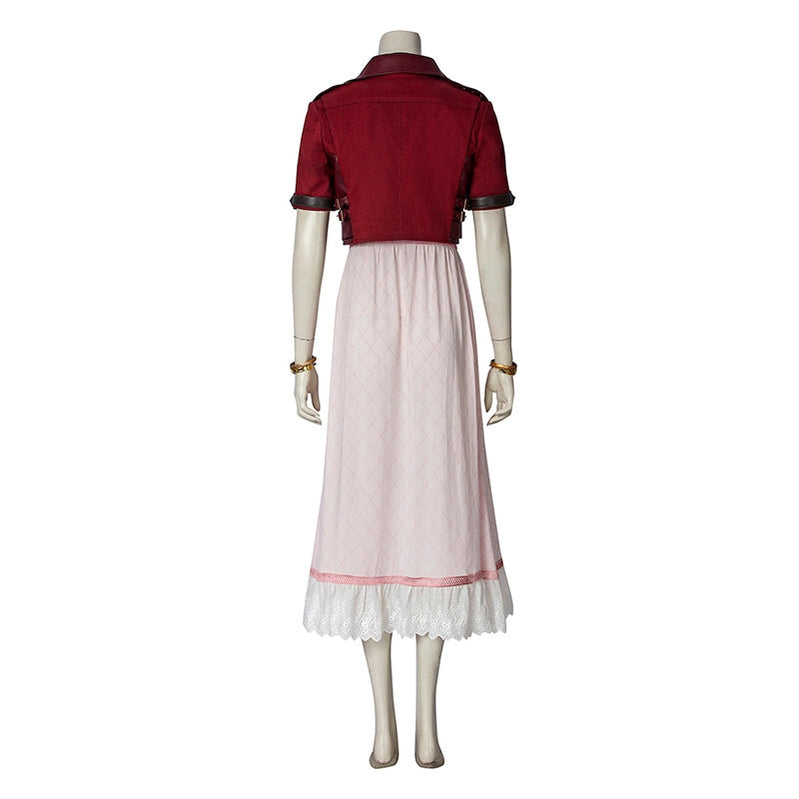 Game Final Fantasy VII Remake FF7 Aerith Gainsborough Outfits Cosplay Costume