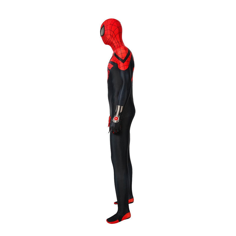 Anime Spiderman: Superior Spider Man Elastic Force Jumpsuit Cosplay Costume with Free Headgear