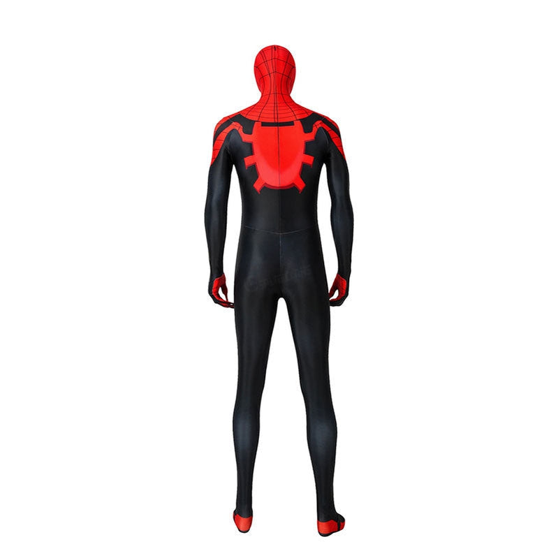 Anime Spiderman: Superior Spider Man Elastic Force Jumpsuit Cosplay Costume with Free Headgear