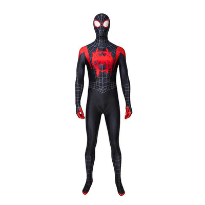 Movie Spider-Man: Into the Spider-Verse Miles Morales Cosplay Costume with Free Headgear