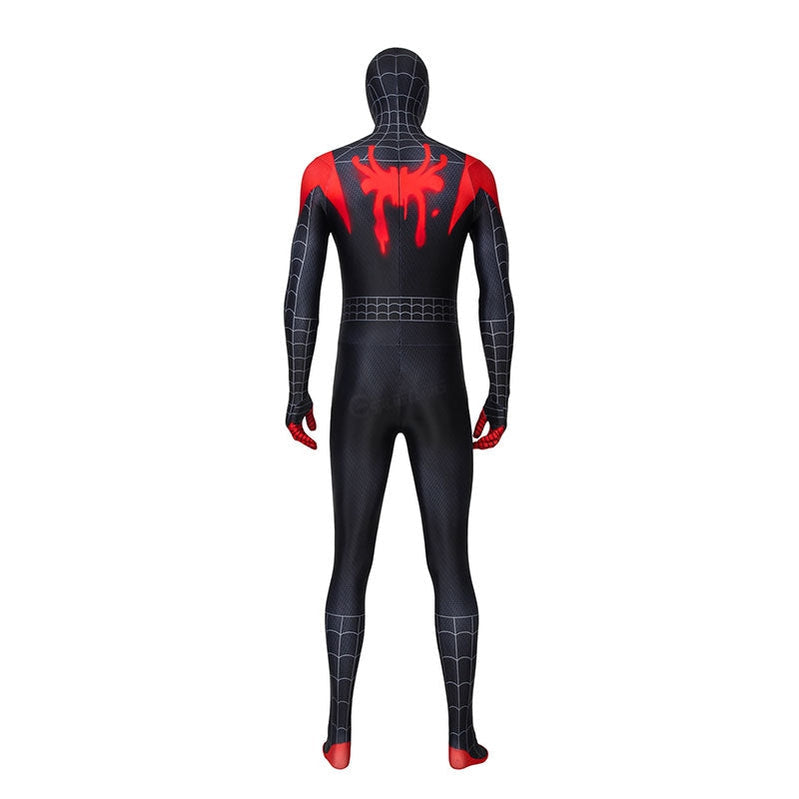 Movie Spider-Man: Into the Spider-Verse Miles Morales Cosplay Costume with Free Headgear