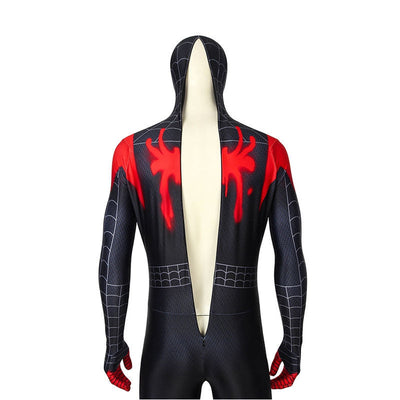 Movie Spider-Man: Into the Spider-Verse Miles Morales Cosplay Costume with Free Headgear