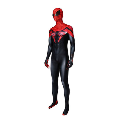 Superior Spider Man Peter Parker Spiderman Elastic Force Cosplay Costume Jumpsuit with Headgear
