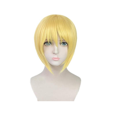 Anime Fire Force Iris Short Blond Cosplay Wigs