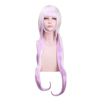 Anime Miss Kobayashi's Dragon Maid Kanna Kamui Long Mixed Purple Cosplay Wigs with Free Dragon Horn Headdress
