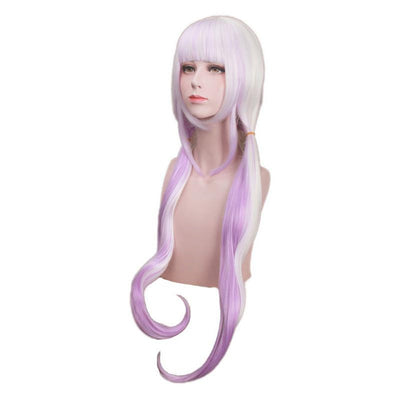 Anime Miss Kobayashi's Dragon Maid Kanna Kamui Long Mixed Purple Cosplay Wigs with Free Dragon Horn Headdress