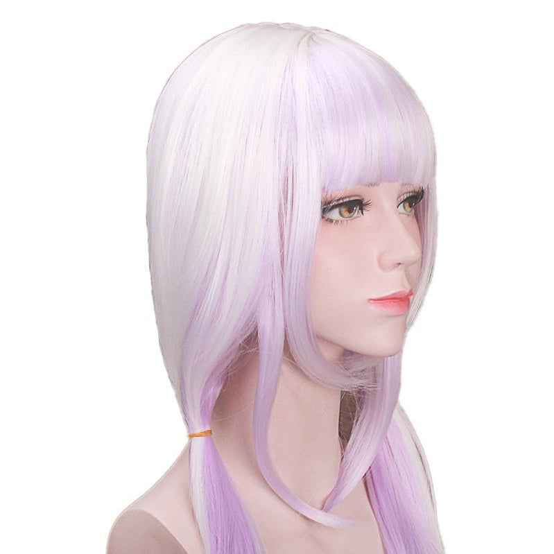Anime Miss Kobayashi's Dragon Maid Kanna Kamui Long Mixed Purple Cosplay Wigs with Free Dragon Horn Headdress