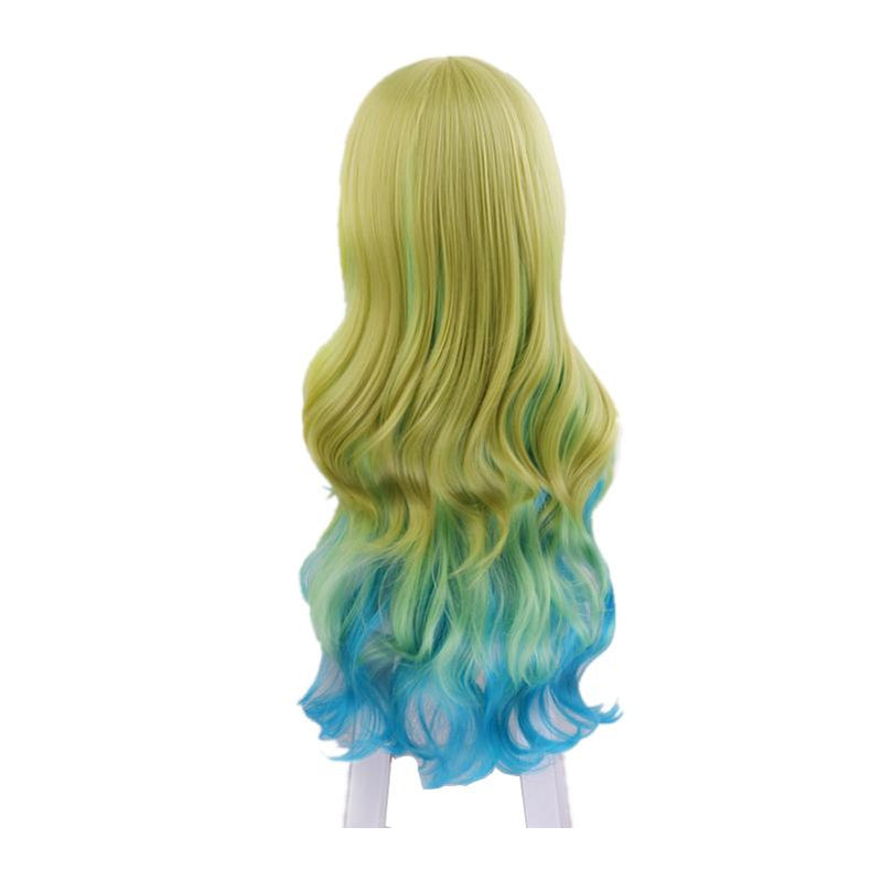 Miss Kobayashi's Dragon Maid Lucoa Long Wavy Mixed Green Cosplay Wigs