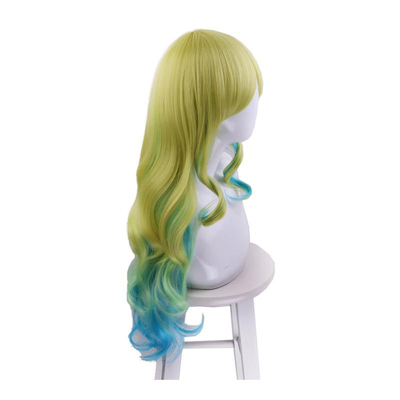 Miss Kobayashi's Dragon Maid Lucoa Long Wavy Mixed Green Cosplay Wigs