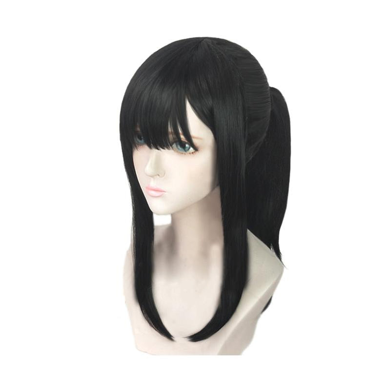 Fire Force Maki Oze Long Black Cosplay Wigs