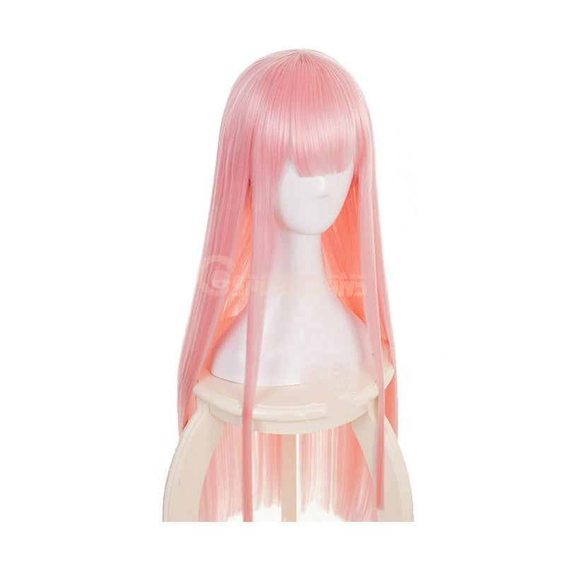 DARLING in the FRANXX 02 Zero Two 100cm Long Pink Straight Cosplay Wigs