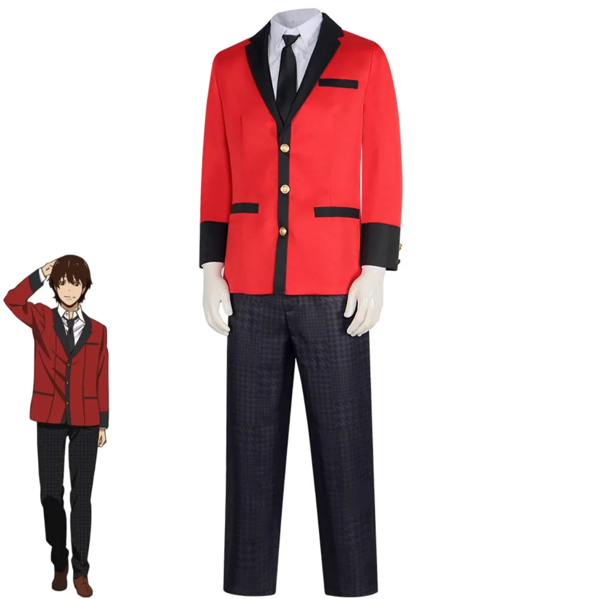 Kakegurui Ryota Suzui Cosplay Costume — JK Uniform & Wig