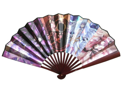 Date A Live Kurumi Tokisaki Folding Hand Fan — Bamboo Cosplay Prop (33cm)