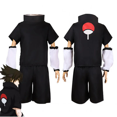 Naruto Sasuke Cosplay T-Shirt & Wig Set