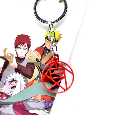 Anime Naruto Mask Enamel Keychain – Alloy Car Key Ring & Bag Pendant for Cosplay