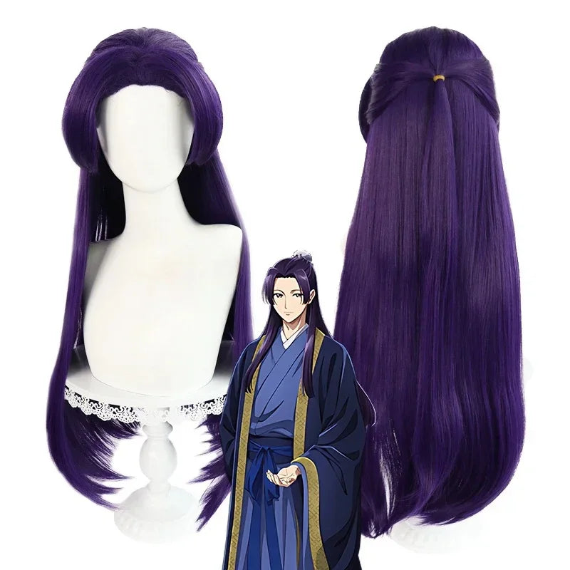 The Apothecary Diaries Jinshi Cosplay Costume — Blue Robe Set & Wig