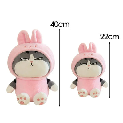 Hooded Tabby Cat Plush Toy — Costume Doll (22 / 40cm)