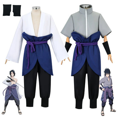 Anime Naruto Uchiha Sasuke Cosplay Costume – Premium Ninja Uniform Outfit for Adults
