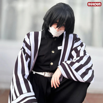 Demon Slayer Obanai Iguro Cosplay Costume — Haori & Wig