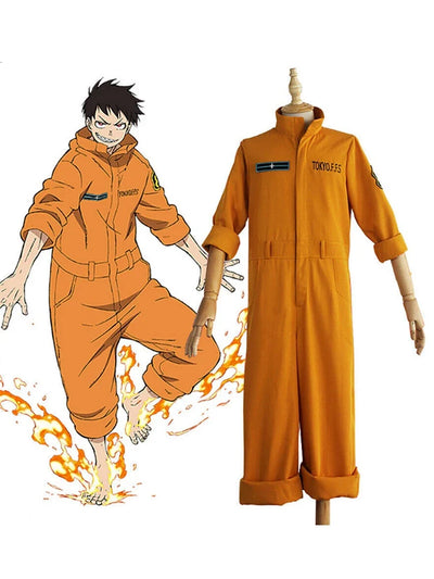 Fire Force Shinra Kusakabe Cosplay Costume — Company 8 Jumpsuit
