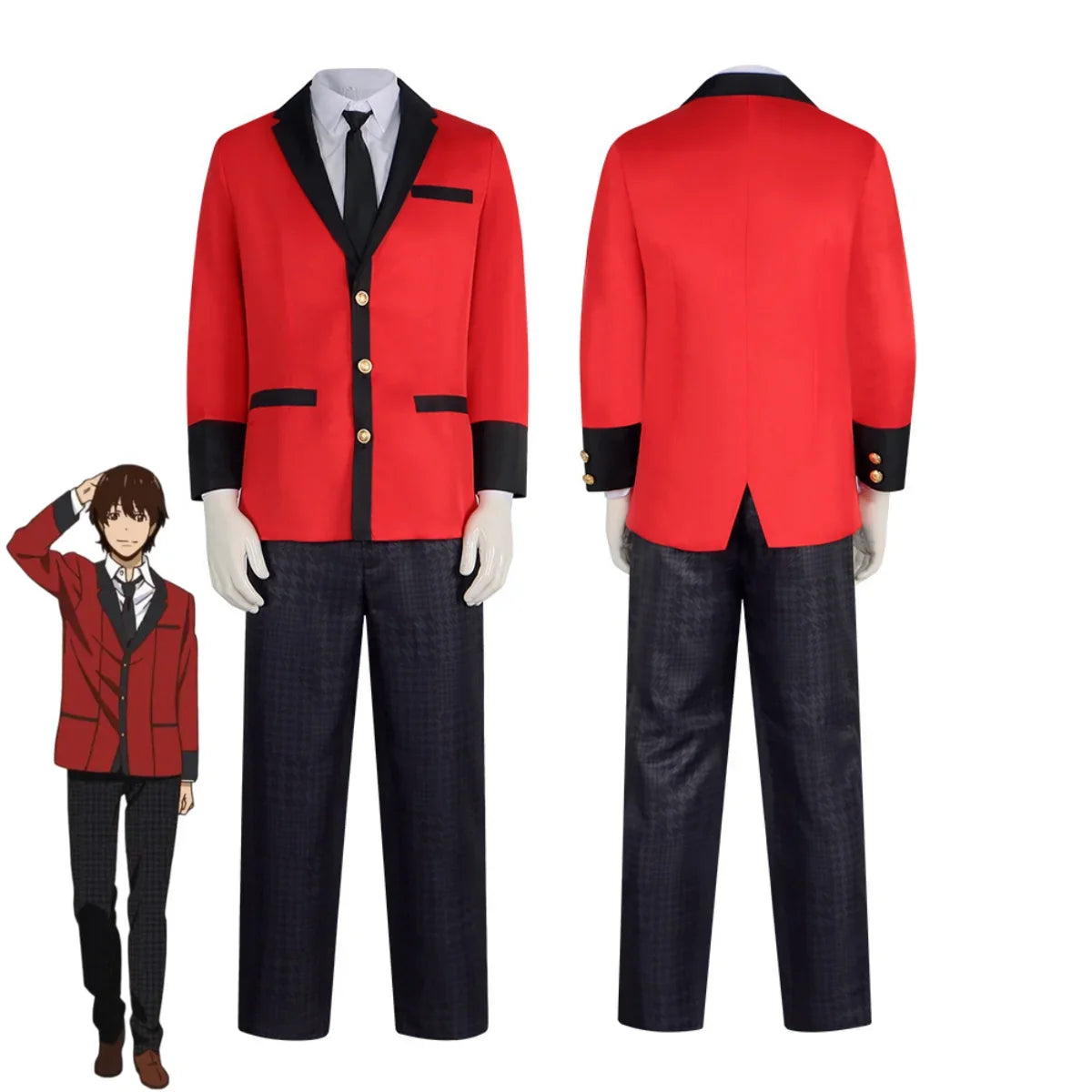 Kakegurui Ryota Suzui Cosplay Costume — JK Uniform & Wig