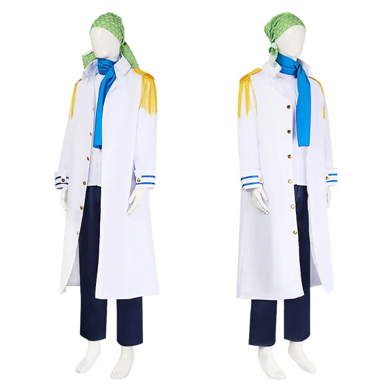 One Piece Koby Cosplay Costume — Marine Captain Uniform