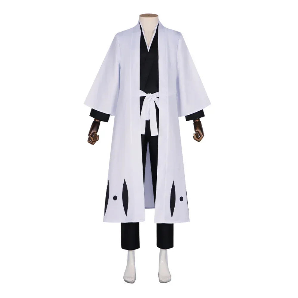 Bleach Aizen Sousuke Cosplay Costume — Captain Robe & Wig
