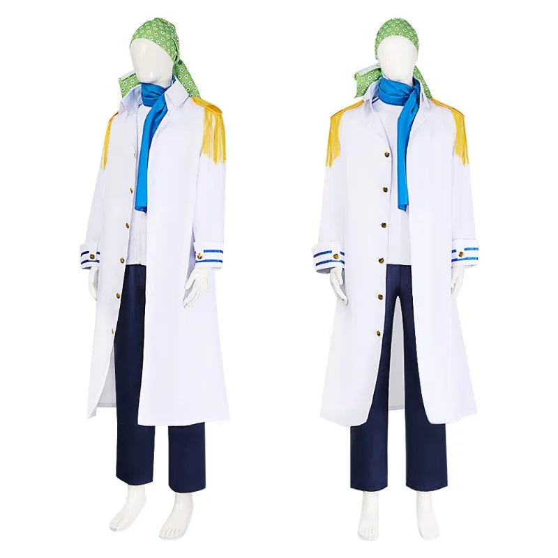 One Piece Koby Cosplay Costume — Marine Captain Uniform